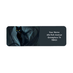 Fantasy Cute Cat Night Black