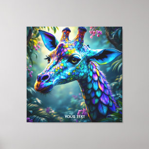 Fantasy Cute Chameleon Like Giraffe Canvas Print