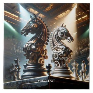 Fantasy Cute Chess Knights Pieces Tile