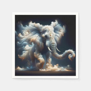 Fantasy Cute Clouds Elephant Smoke Napkin