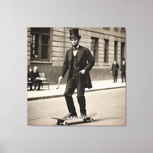 Fantasy Cute Cool Skateboard Racer Canvas Print