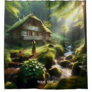 Fantasy Cute Cottage Forest Girl