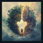 Fantasy Cute Couple Forest City Poster<br><div class="desc">Fantasy Cute Couple Forest City . Perfect As A Birthday Gift Or For Any Kind Of Party</div>