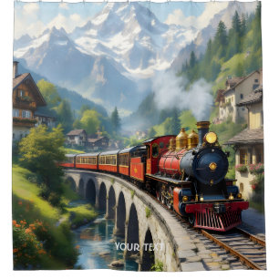 Fantasy Cute Crimson Antique Train