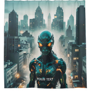 Fantasy Cute Cyborg Evening City