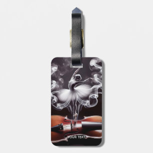 Fantasy Cute Dancing Ballerina  Violin Luggage Tag