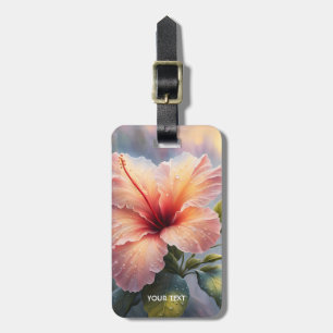 Fantasy Cute Delicate Hibiscus Flower Luggage Tag