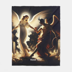 Fantasy Cute Demon Angel Dancing Fleece Blanket