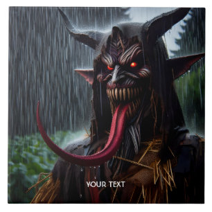 Fantasy Cute Demon Red Tongue Tile