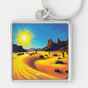 Fantasy Cute Desert Sands Rocks Keychain