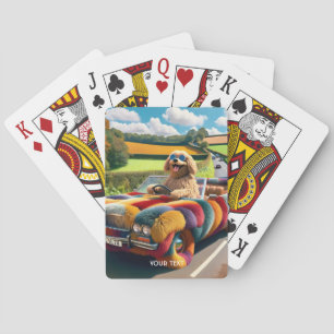 Fantasy Cute Dog Carpet Car Playing Cards