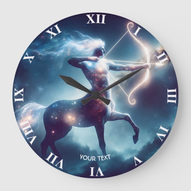 Fantasy Cute Dog Hot Dog Large Clock (Front)