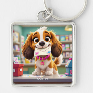 Fantasy Cute Dog Post Letter Keychain