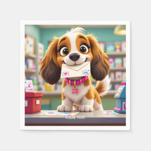 Fantasy Cute Dog Post Letter Napkin