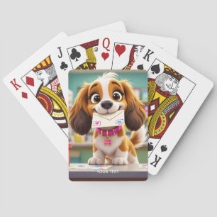 Fantasy Cute Dog Post Letter Playing Cards