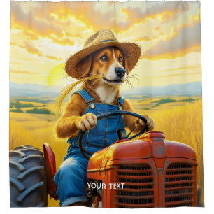Fantasy Cute Dog Tractor Straw