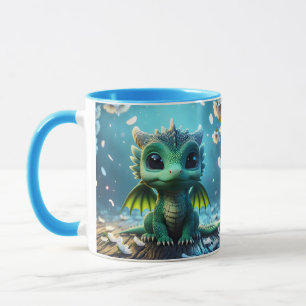 Fantasy Cute Dragon Baby Sakura Mug
