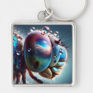Fantasy Cute Dragonfly Macro Photo Keychain