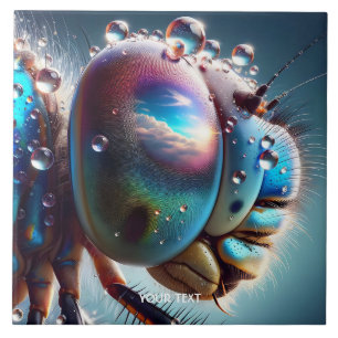 Fantasy Cute Dragonfly Macro Photo Tile