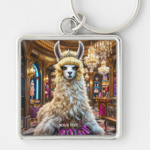 Fantasy Cute Drama Llama Queen Keychain