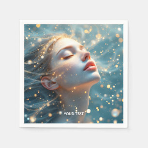 Fantasy Cute Dreaming Girl Water Napkin