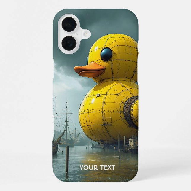 Fantasy Cute Duck War Ship iPhone Case (Back)