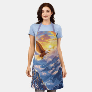 Fantasy Cute Eagle Mountains Sunrise Apron
