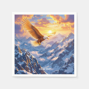 Fantasy Cute Eagle Mountains Sunrise Napkin