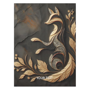 Fantasy Cute Elegant Fox Drawing Tablecloth