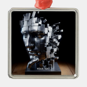 Fantasy Cute Face Metal Sculpture Ornament