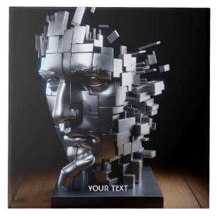 Fantasy Cute Face Metal Sculpture Tile