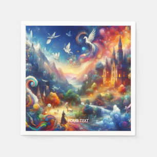 Fantasy Cute Fantastical Child Artwork Napkin