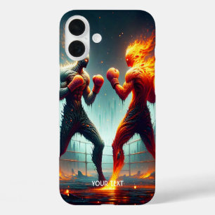 Fantasy Cute Fire Lava Boxers iPhone 16 Plus Case