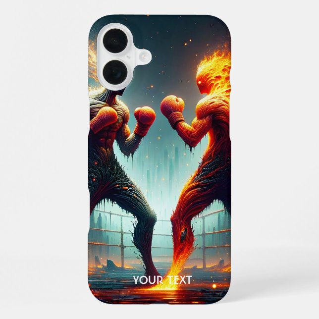 Fantasy Cute Fire Lava Boxers iPhone Case (Back)