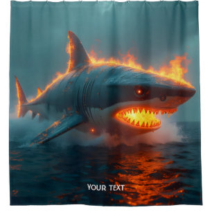 Fantasy Cute Fire Shark Sea