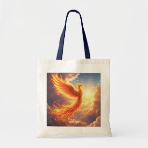 Fantasy Cute Flaming Phoenix Rises Tote Bag