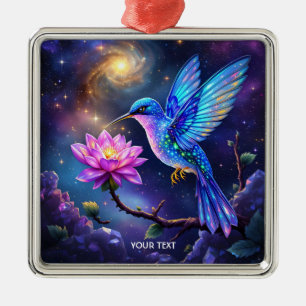 Fantasy Cute Flower Small Bird Metal Ornament