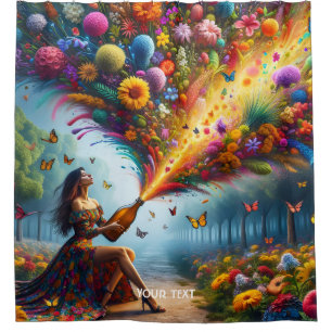 Fantasy Cute Flowers Girl Bottle