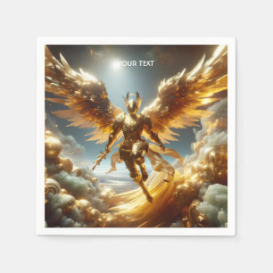Fantasy Cute Flying Winged Warrior Napkin