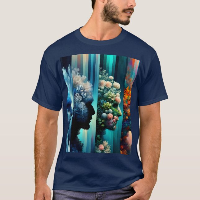 Fantasy Cute Four Men Figures T-Shirt (Front)