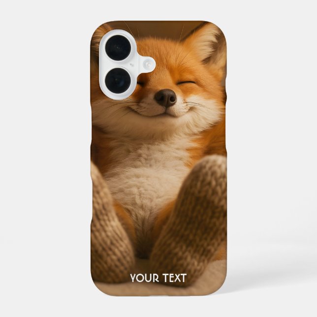 Fantasy Cute Fox And Socks iPhone 16 Case (Back)