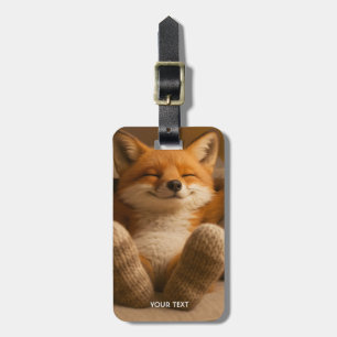 Fantasy Cute Fox And Socks Luggage Tag