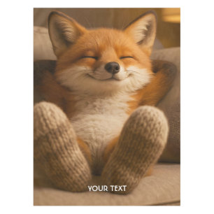 Fantasy Cute Fox And Socks Tablecloth