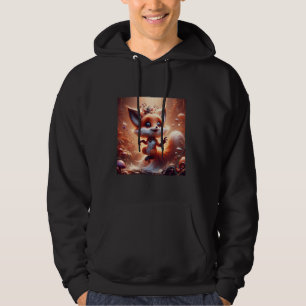 Fantasy Cute Fox Flowers Mushrooms Hoodie