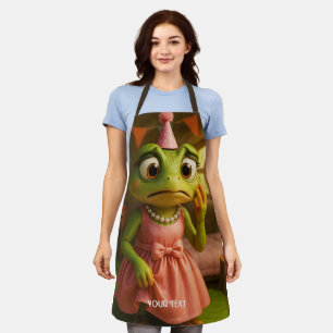 Fantasy Cute Frog Girl Party Apron