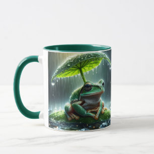 Fantasy Cute Frog Leaf Umbrella Mug