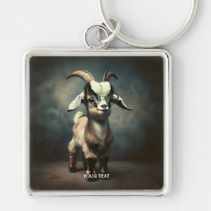 Fantasy Cute  Funny Baby Goat Keychain
