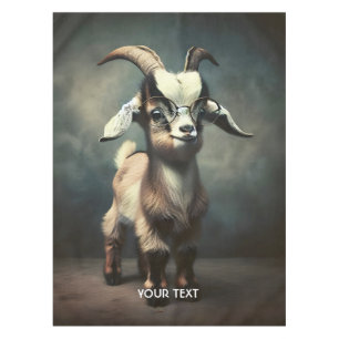 Fantasy Cute Funny Baby Goat Tablecloth