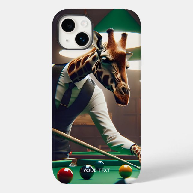 Fantasy Cute Giraffe Playing Snooker Case-Mate iPhone Case (Back)