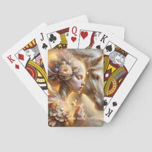 Fantasy Cute Girl And Horse Playing Cards